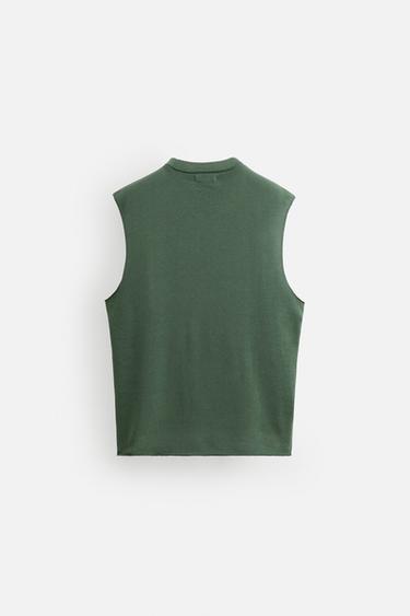 KNIT TANK T-SHIRT - Greenish by Zara - Image 7