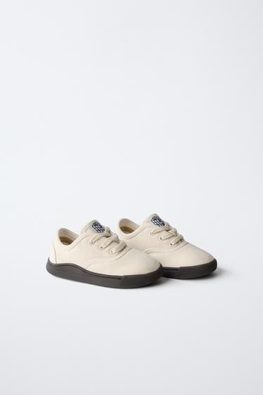 TENNIS EN COTON SKATE - Blanc de Zara - Image 1