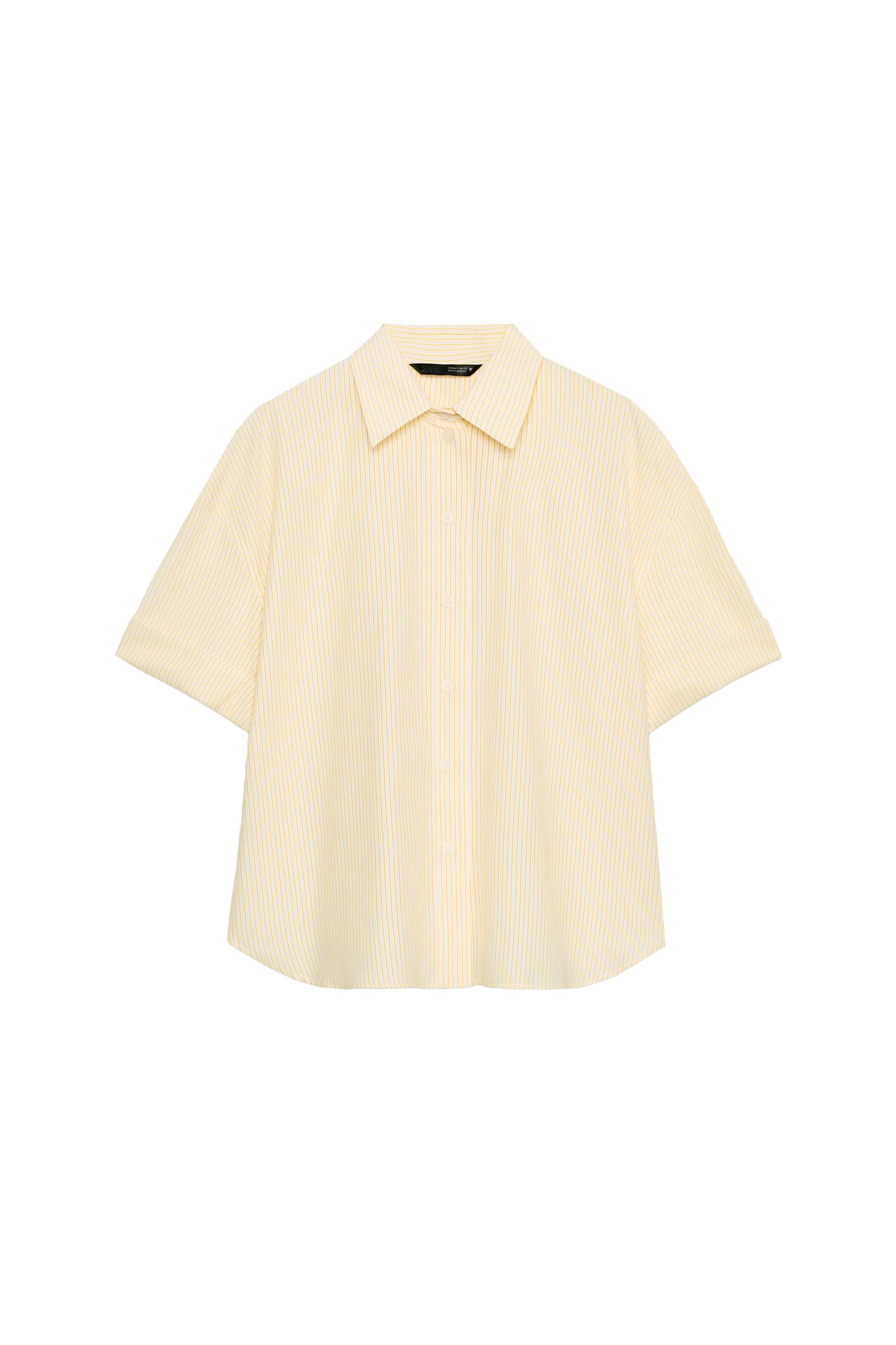 OVERSIZED STRIPED POPLIN SHIRT