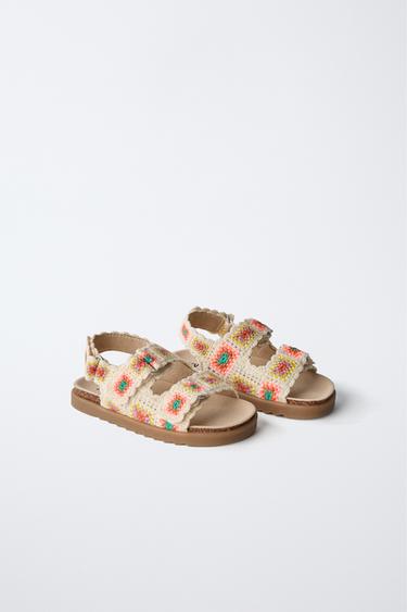 SANDALIA CROCHET - Blanco Crudo de Zara