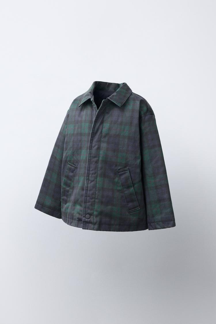 CHAQUETA ENCERADA ESTAMPADO CUADROS