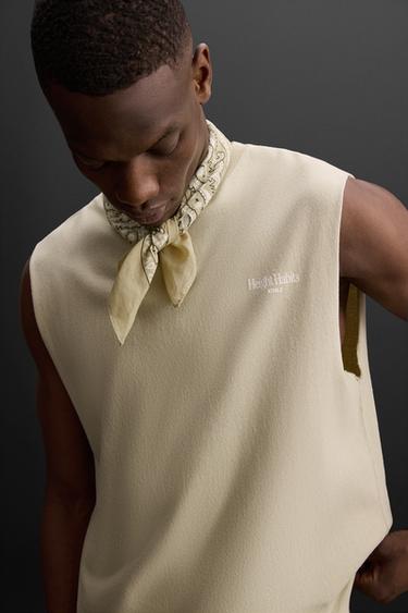 DÉBARDEUR À IMPRIMÉ GRAPHIQUE - Écru de Zara - Image 4