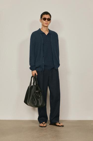 Zara V-neck knit cardigan - LIMITED EDITION - Navy blue - Image 0