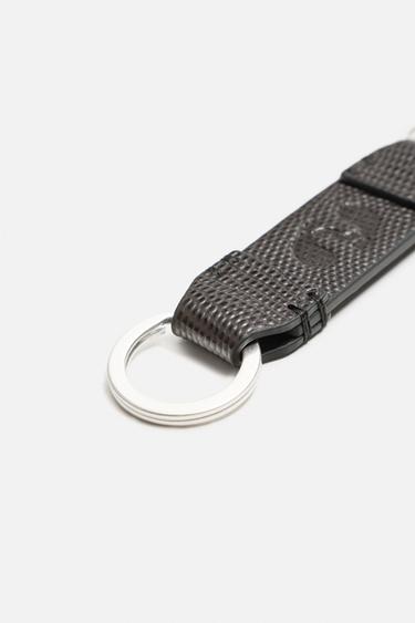 LEATHER KEY RING WITH LOBSTER CLASP - Brown by Zara - Image 4