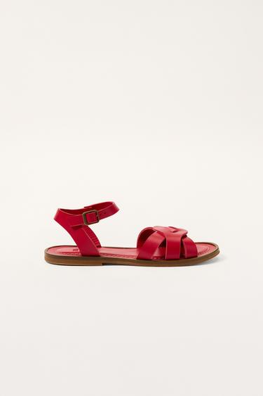 LEATHER LIMITED EDITION SANDALS - Red by Zara - Image 4