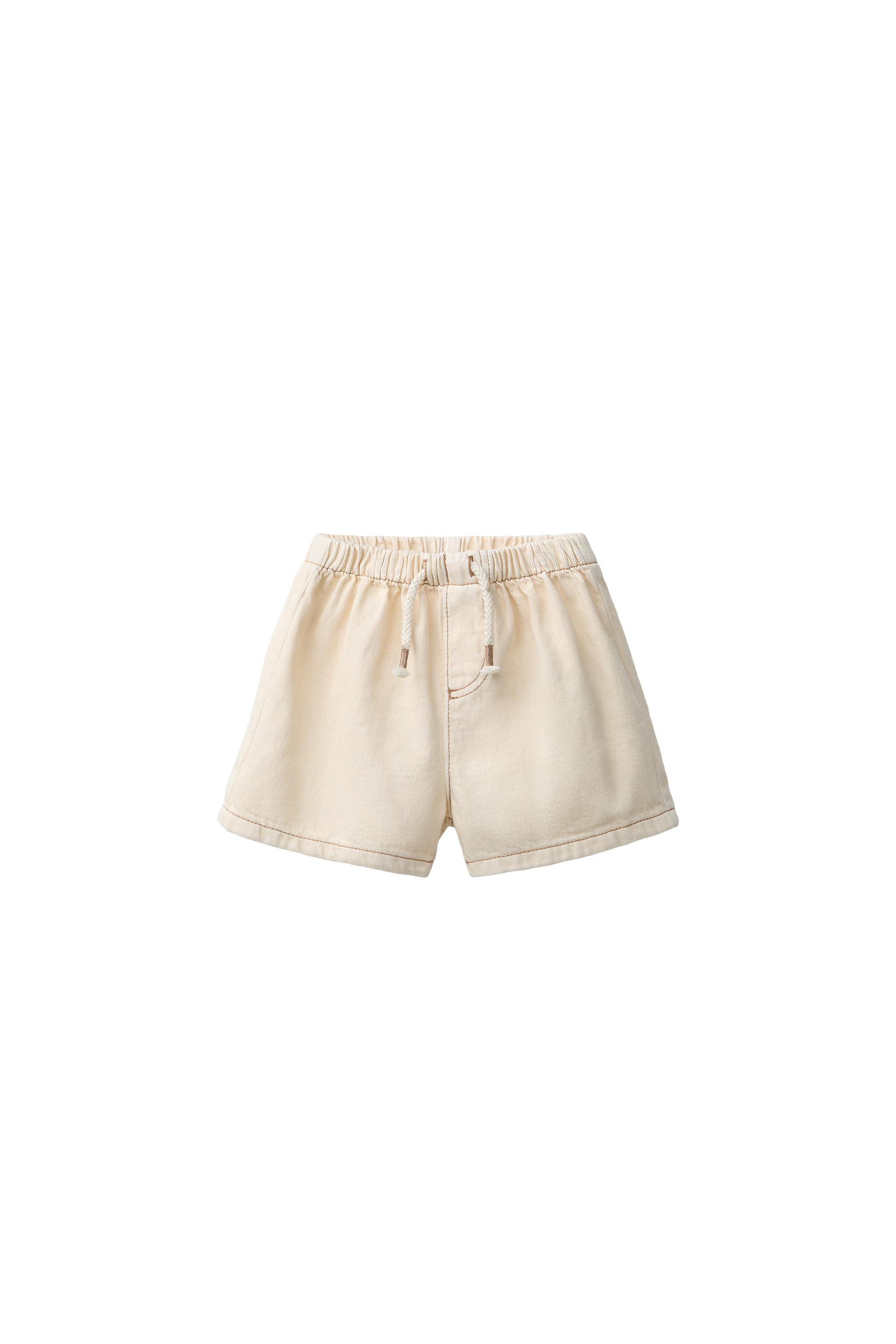 パンツ Herlipto Front Tuck Twill Shorts ecru S TWILL SHORTS - Mid-ecru | ZARA United States