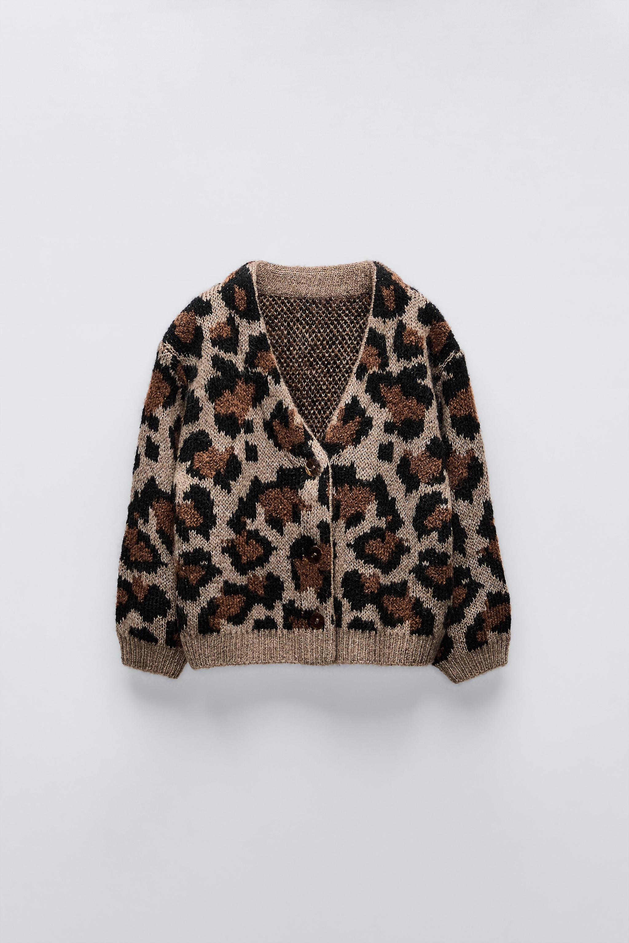 Animal print sweater zara hotsell