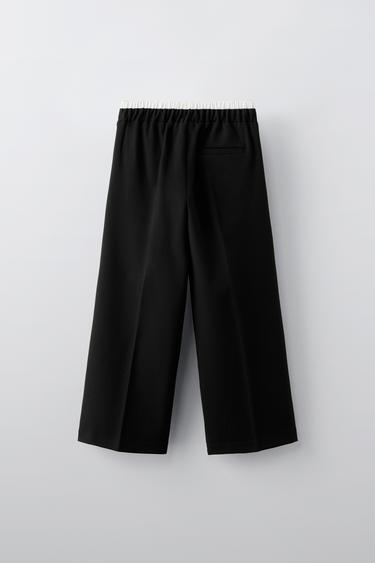 TROUSERS WITH DOUBLE WAISTBAND - Black by Zara - Image 1