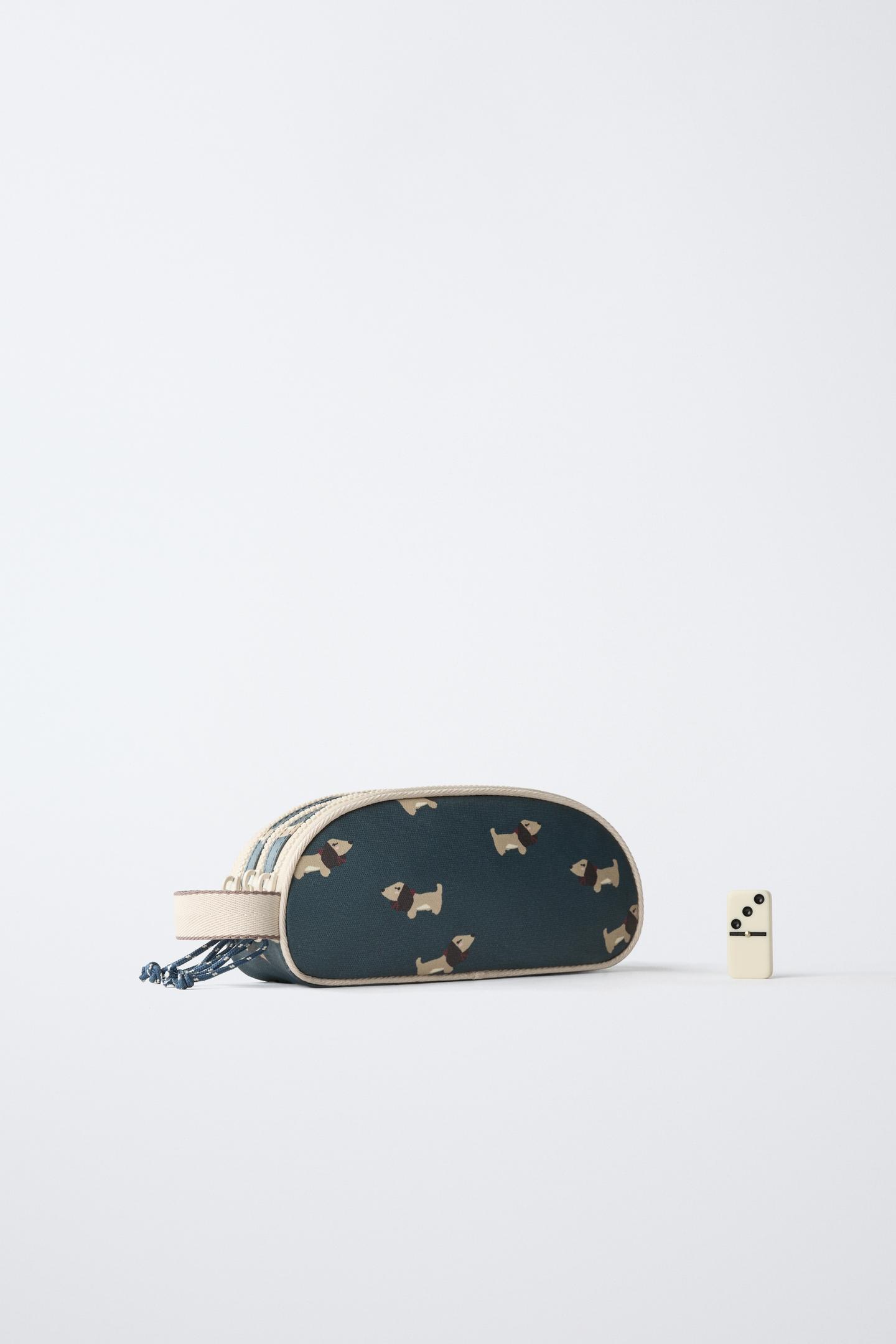 Детская сумка Zara Dog Print Pouch, цвет: Синий — фото 6