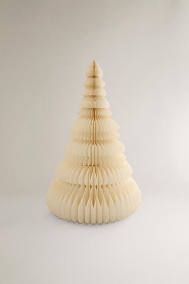 Zara CHRISTMAS FLOOR PAPER TREE (63.0") - Oyster-white - Image 0