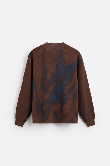 SPRAY PRINT SWEATER - Brown by Zara - Image 7