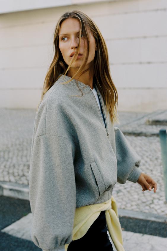 Felpa Nera Felpa Marrone Zara Maglieria Donna ZARA Italia