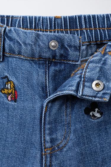 MICKEY MOUSE AND FRIENDS © DISNEY EMBROIDERED BAGGY JEANS - Mid-blue by Zara - Image 2