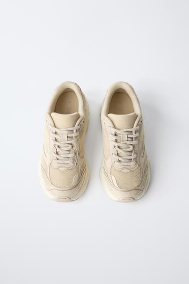 MESH TRAINERS - Sand Brown by Zara - Image 4