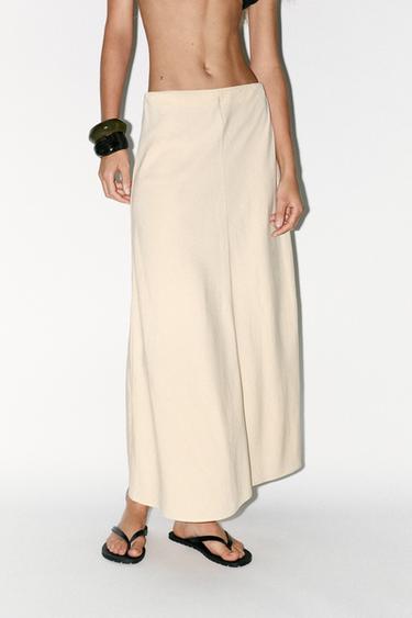 Zara MIDI SKIRT - Vanilla