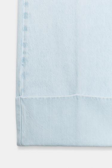 Z1975 STRAIGHT LOW-RISE JEANS WITH TURN-UP HEMS - Light blue by Zara - Image 8