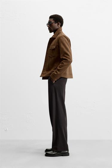 FAUX SUEDE JACKET - Leather by Zara - Image 3