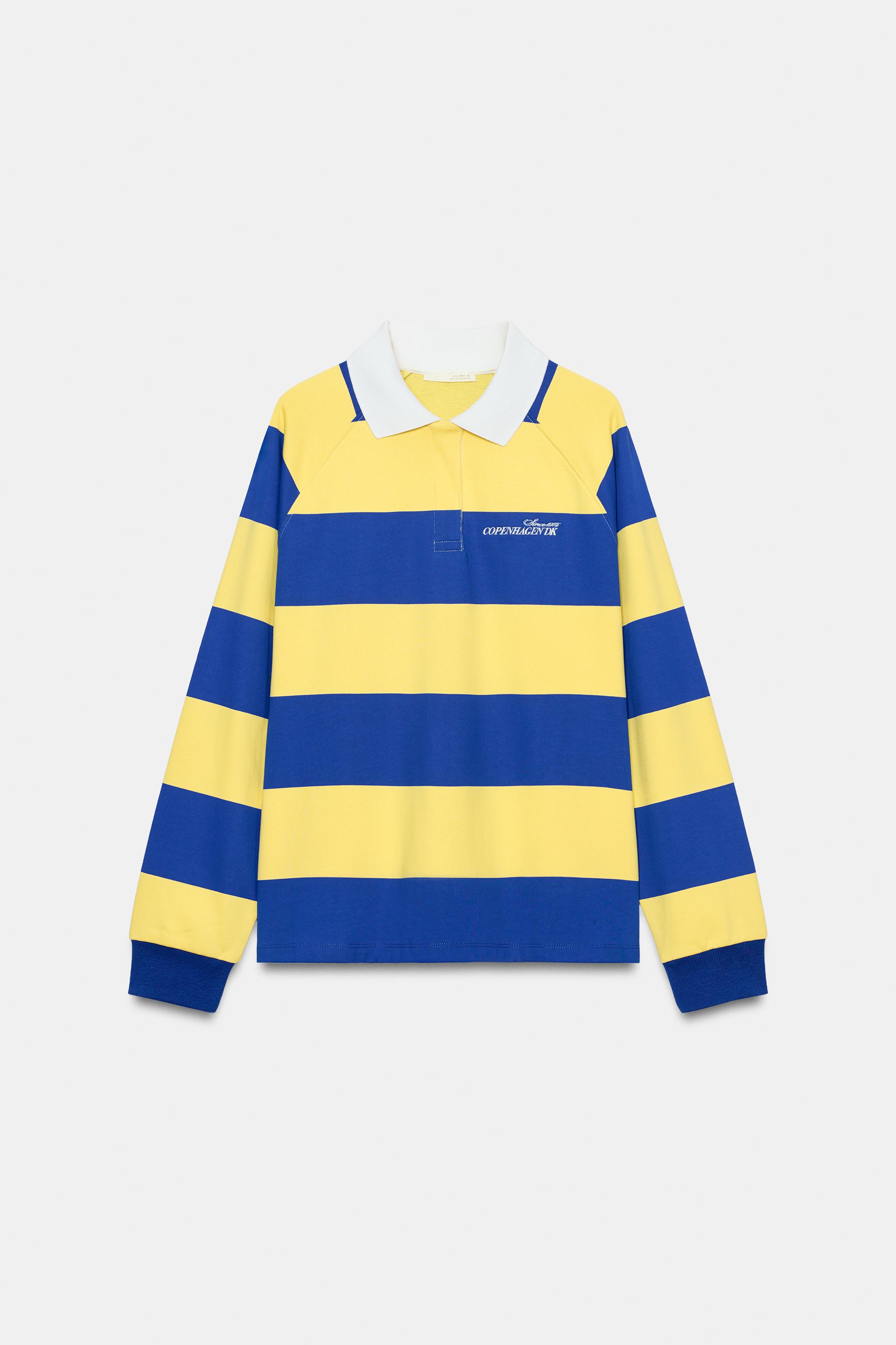 Женские рубашки Zara STRIPED EMBROIDERED POLO SHIRT — фото 6