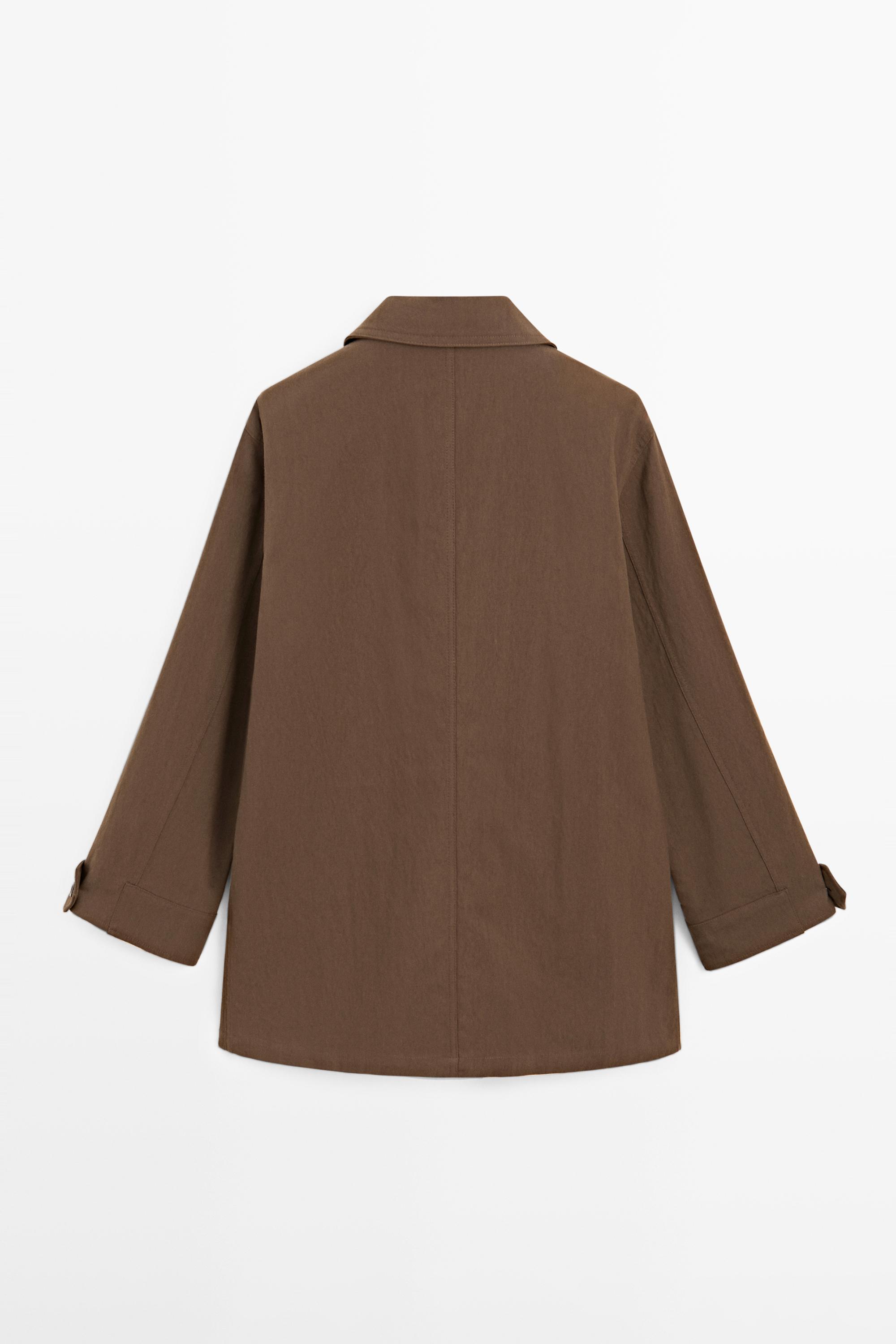 Cotton blend jacket with pockets