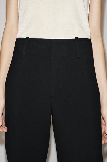 ZW COLLECTION PRESSED CREASE TROUSERS - Black by Zara - Image 3