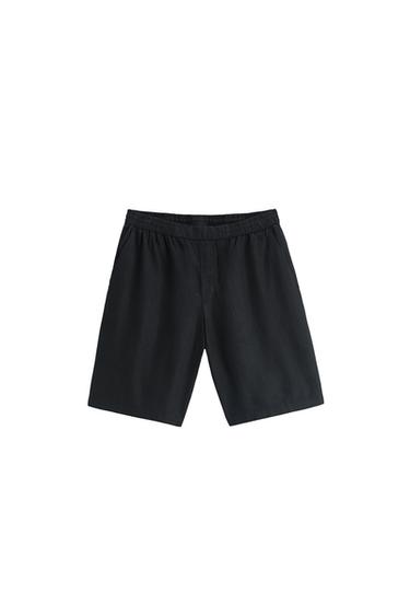 VISCOSE - LINEN BERMUDA SHORTS