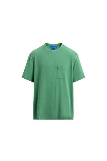 AARON LEVINE X ZARA ポケットTシャツグリーンZaraのAARON LEVINE X ZARA ポケットTシャツ - グリーン 