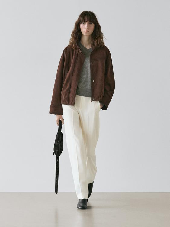 Straight-leg flowing trousers