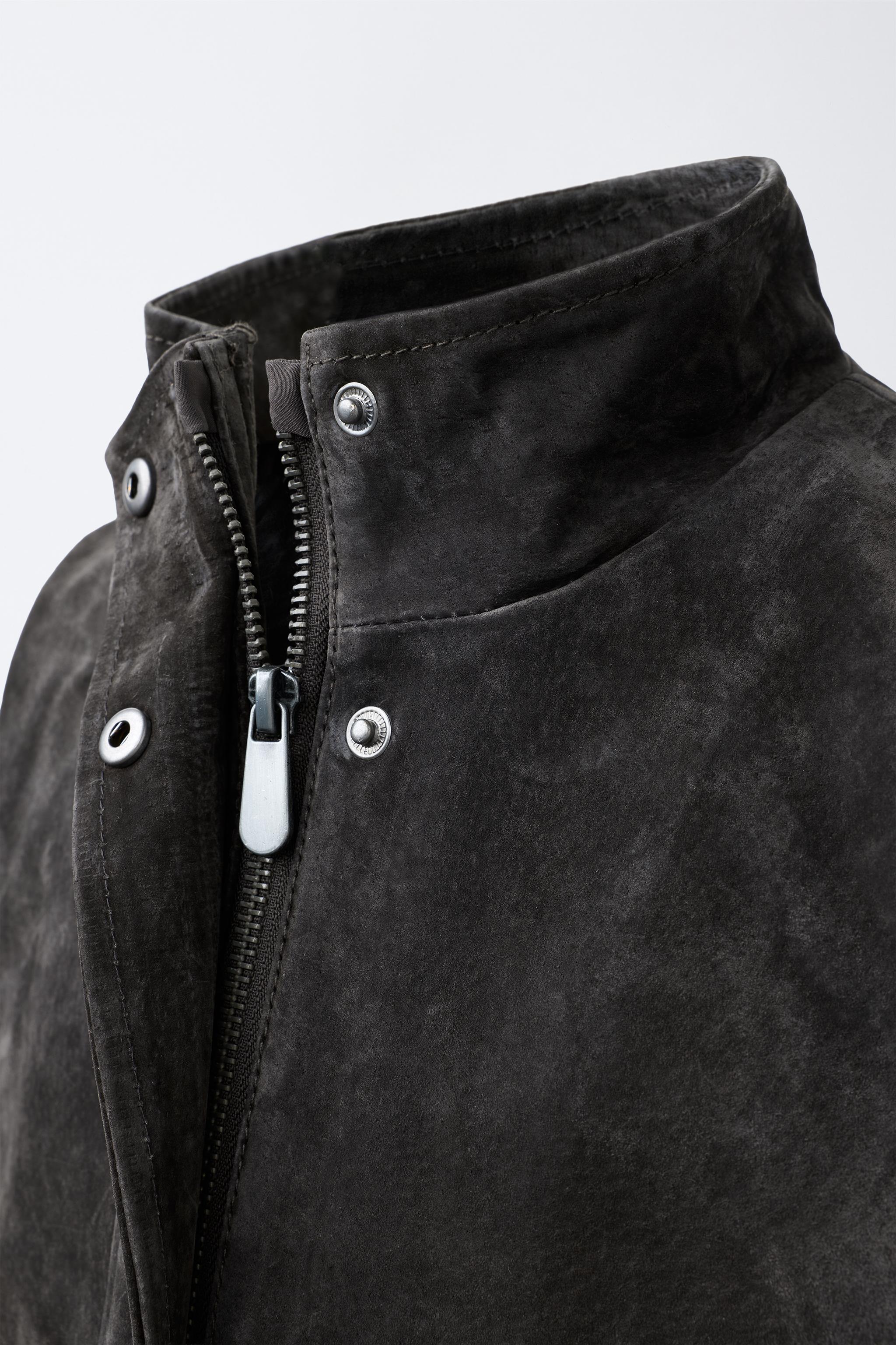 Детские куртки Zara 100% LEATHER JACKET WITH POCKETS — фото 3