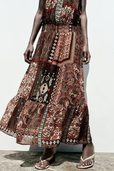 METALLIC THREAD PRINTED DRESS - Multicoloured by Zara - Image 2