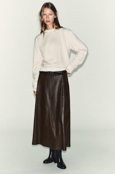 FRONT SLOGAN SWEATSHIRT - Ecru by Zara