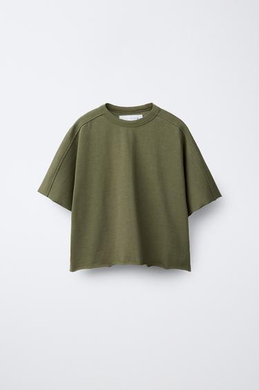 ENSEMBLE T-SHIRT ET PANTALON NERVURE HEAVY WEIGHT - Kaki de Zara - Image 1