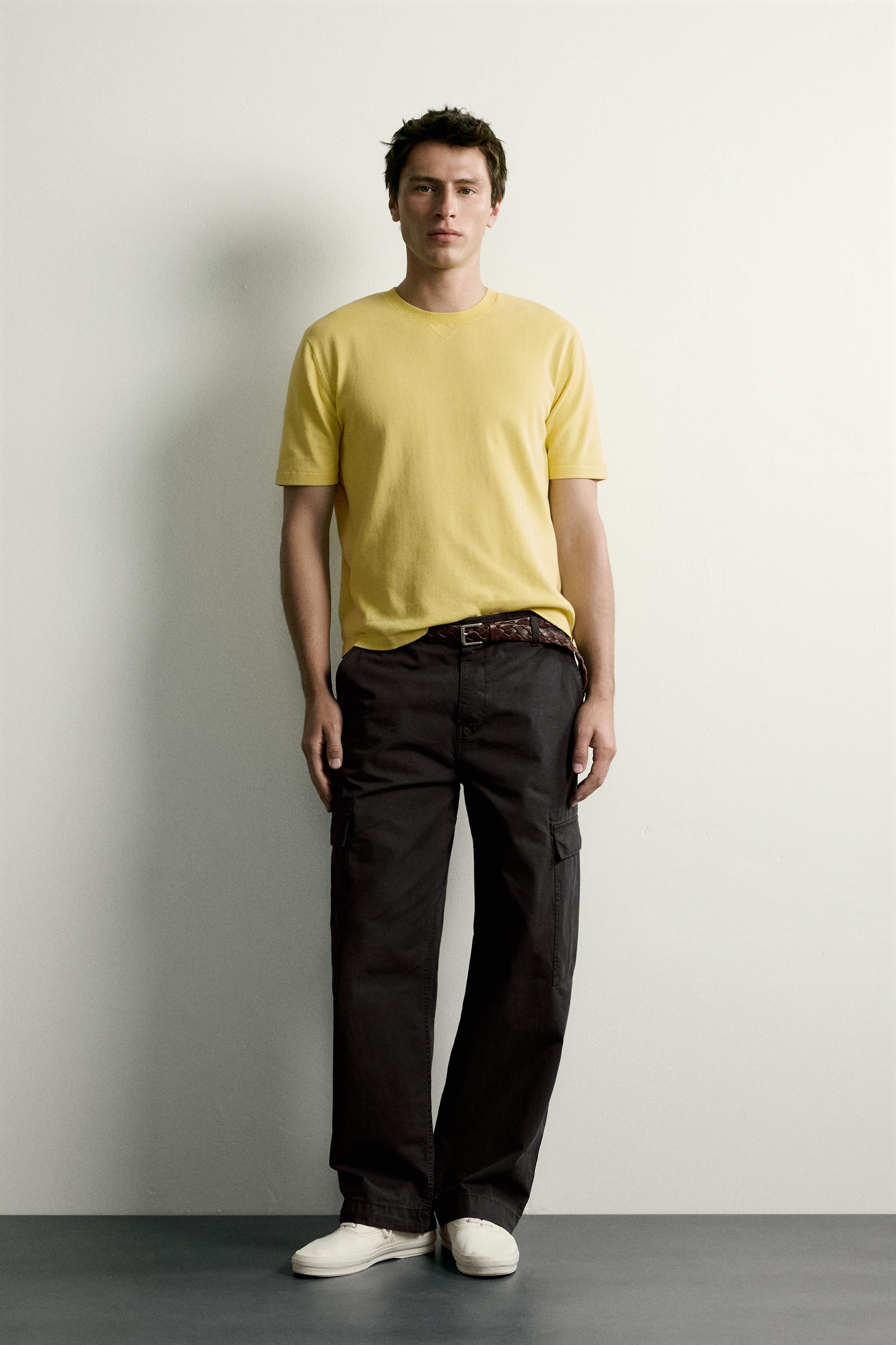 Zara REGULAR FIT ÖRGÜ T-SHIRT