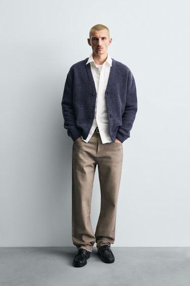 CÁRDIGAN PUNTO TEXTURA - Índigo de Zara - Imagen 0