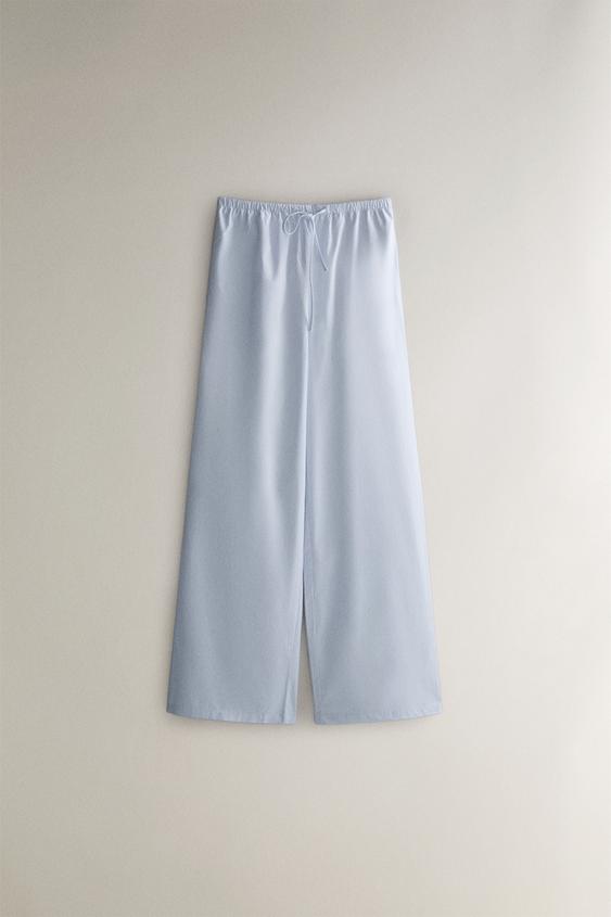 STRIPED TROUSERS - أزرق الخاص بـ Zara - صورة 0