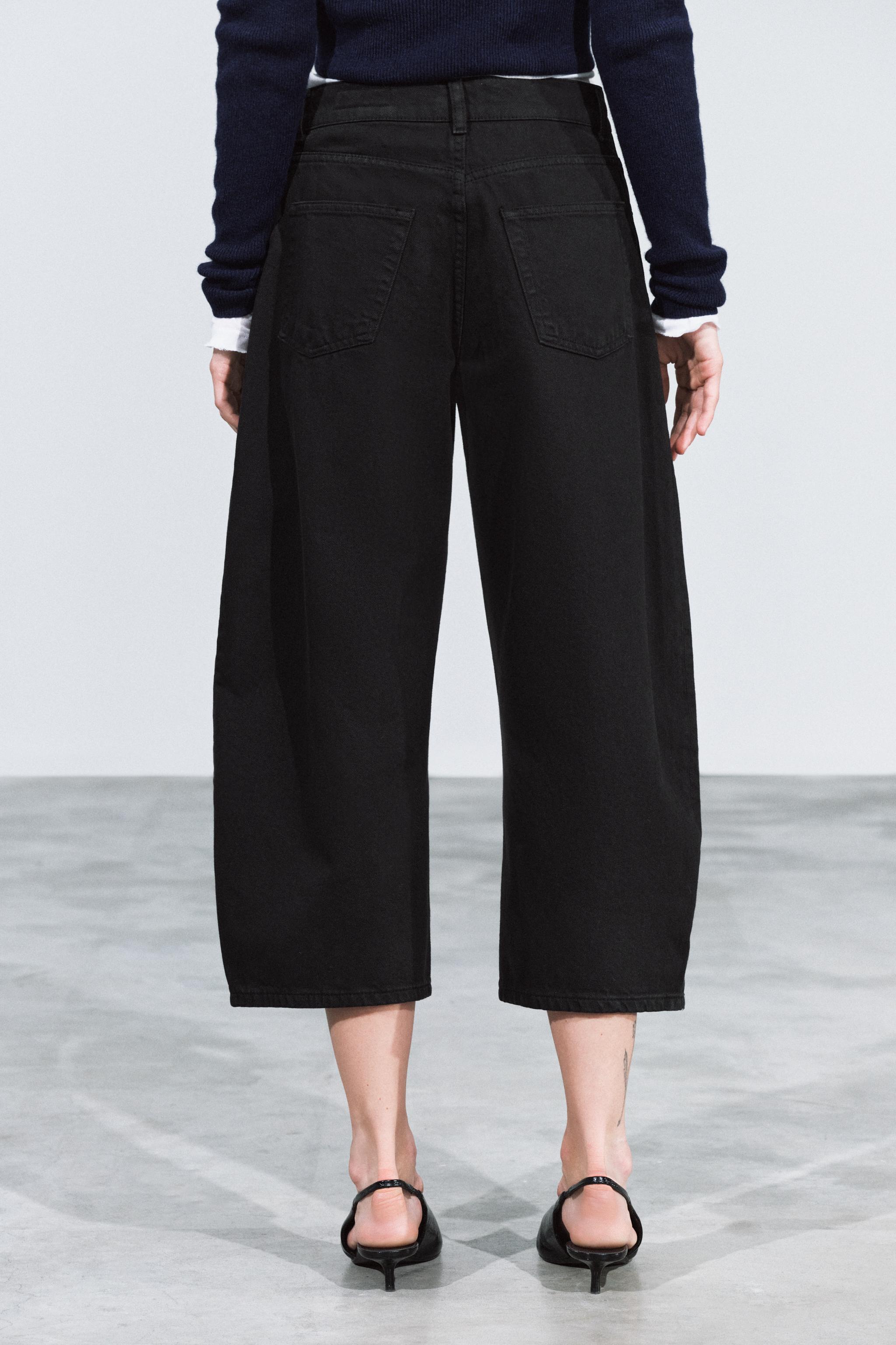 ZW COLLECTION MID-RISE CAPRI BALLOON JEANS