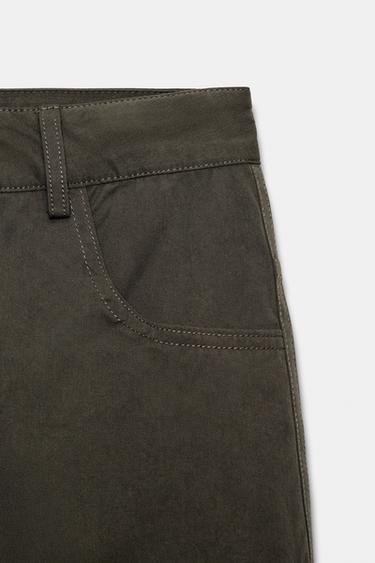 VOLUME CARGO TROUSERS - Dark khaki by Zara - Image 7