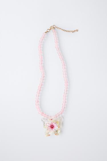 COLLIER FANTAISIE PAPILLON - Rose clair de Zara - Image 3