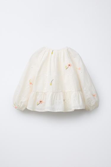 EMBROIDERED SHIRT - White by Zara - Image 1