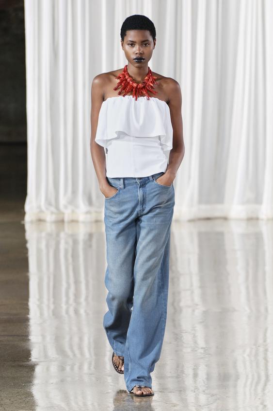 TOP ÉPAULES DÉCOUVERTES - Blanc de Zara - Image 0