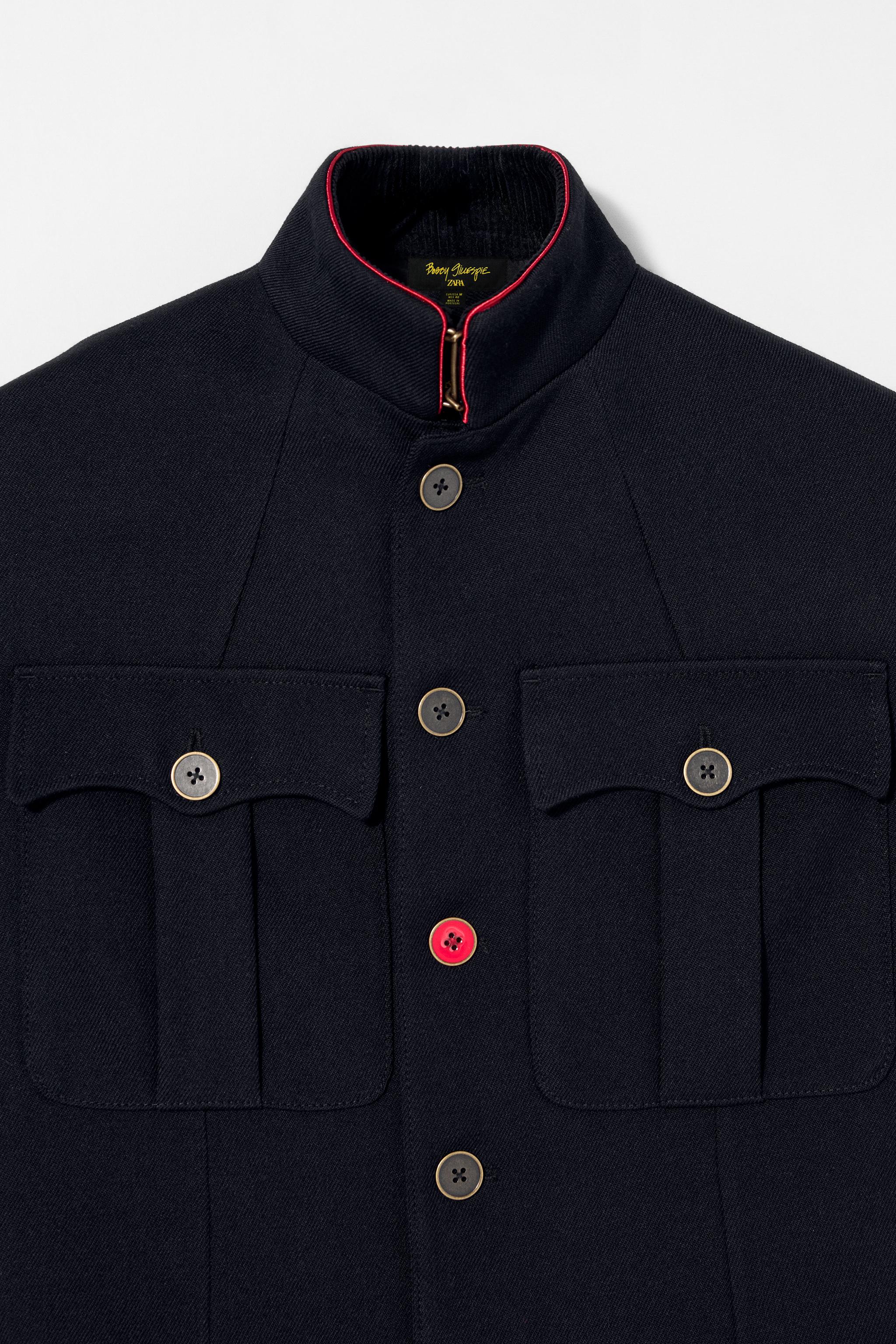★ドイツ発*ZARA*新作*X BOBBY GILLESPIE ウールジャケット★ CONTRAST WOOL BLAZER BOBBY GILLESPIE X ZARA - Blue | ZARA