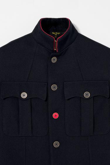 CONTRAST WOOL BLAZER BOBBY GILLESPIE X ZARA - Blue by Zara - Image 3
