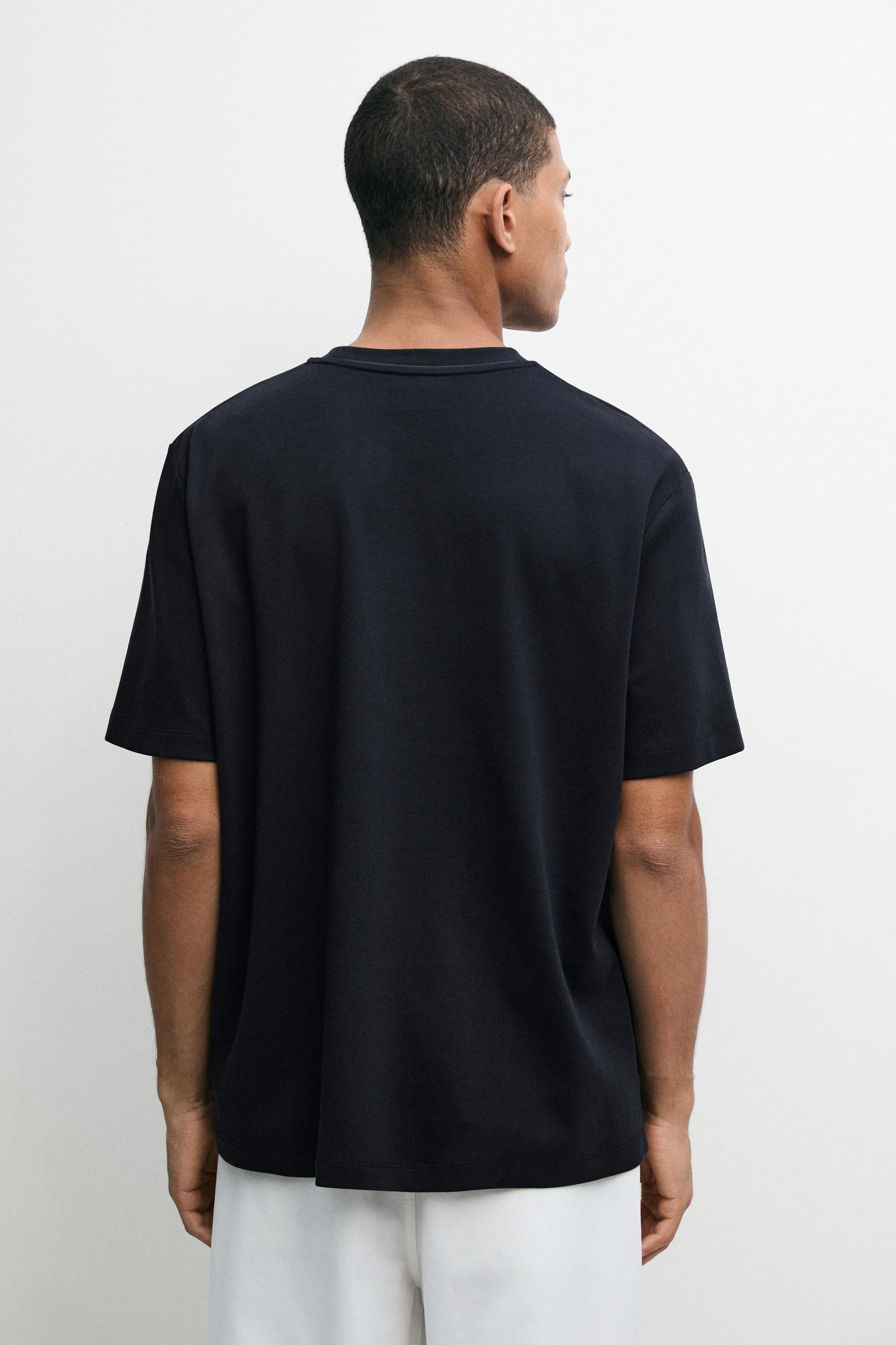 T-shirt manches courtes col contrastant