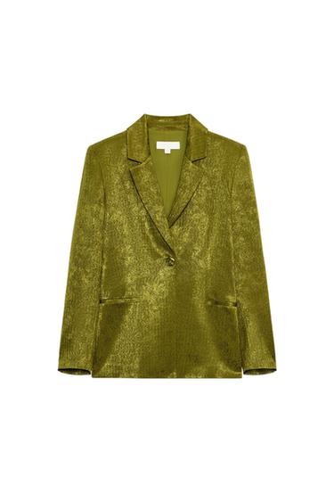 BLAZER JACQUARD - Verde de Zara