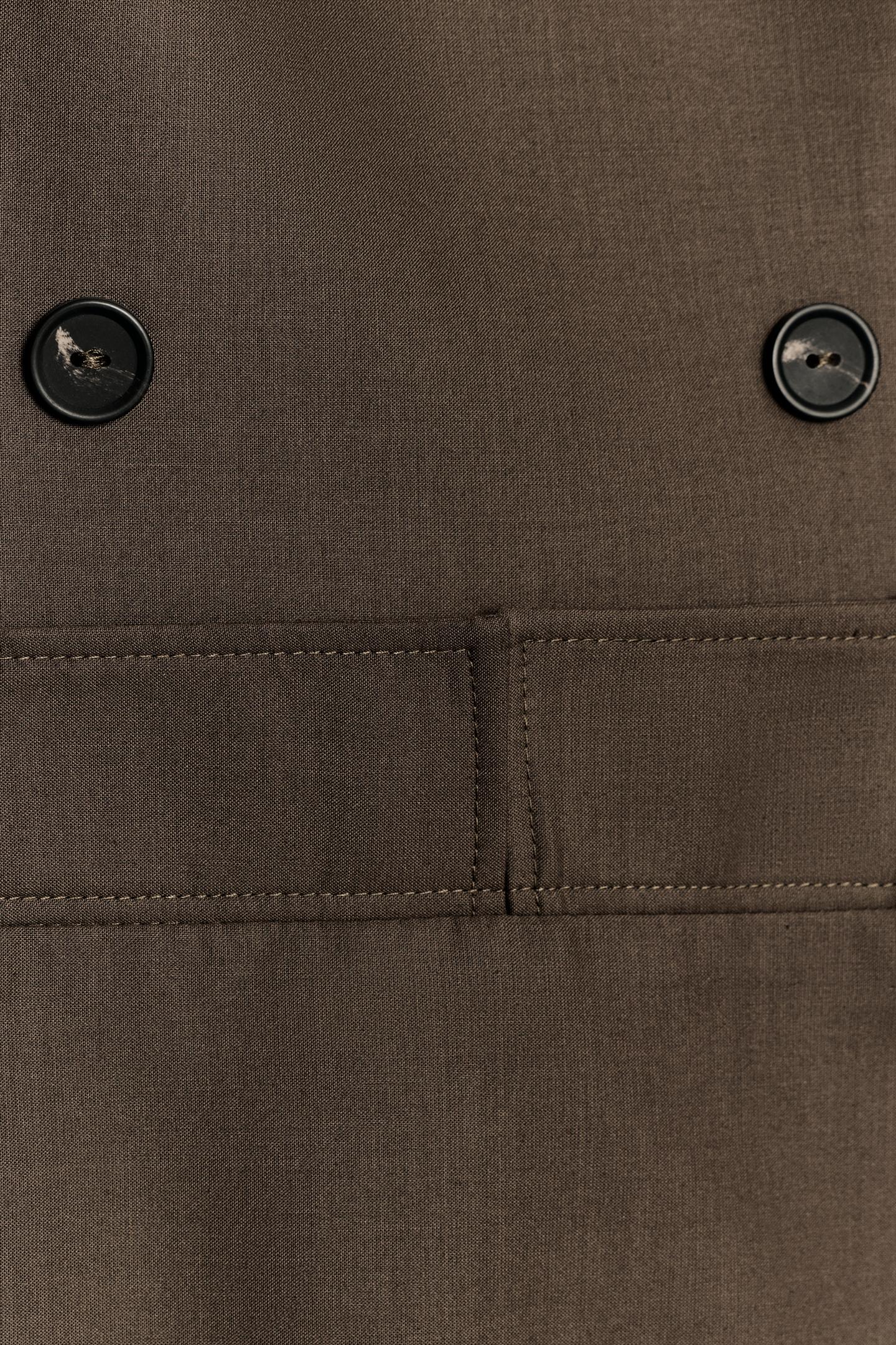 Женское платье Zara High-Neck Button, цвет: Тёмный хаки — фото 7