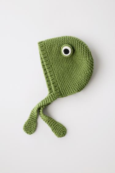 LIMITED EDITION FROG WOOL HAT - Green by Zara - Image 2