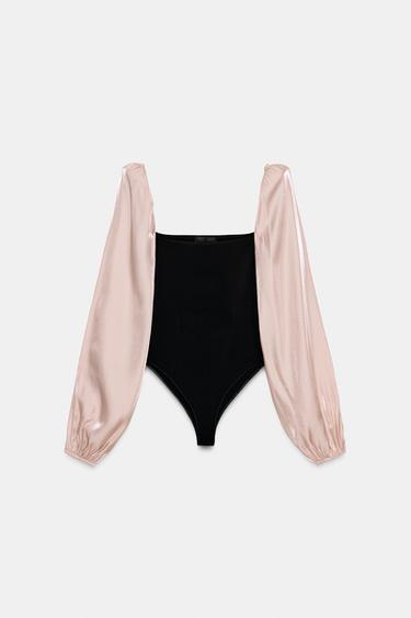 BODY STRETCH COMBINÉ - Noir de Zara - Image 2