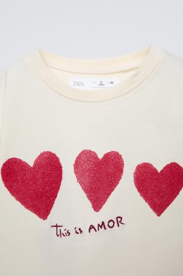 T-SHIRT IMPRIMÉ BRILLANT - Écru de Zara - Image 2