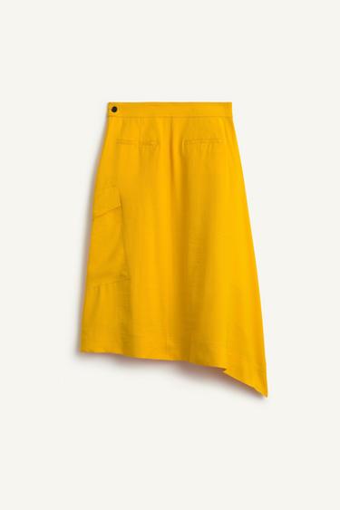 Jupe mi-longue asymétrique - Mandarine de Zara - Image 6