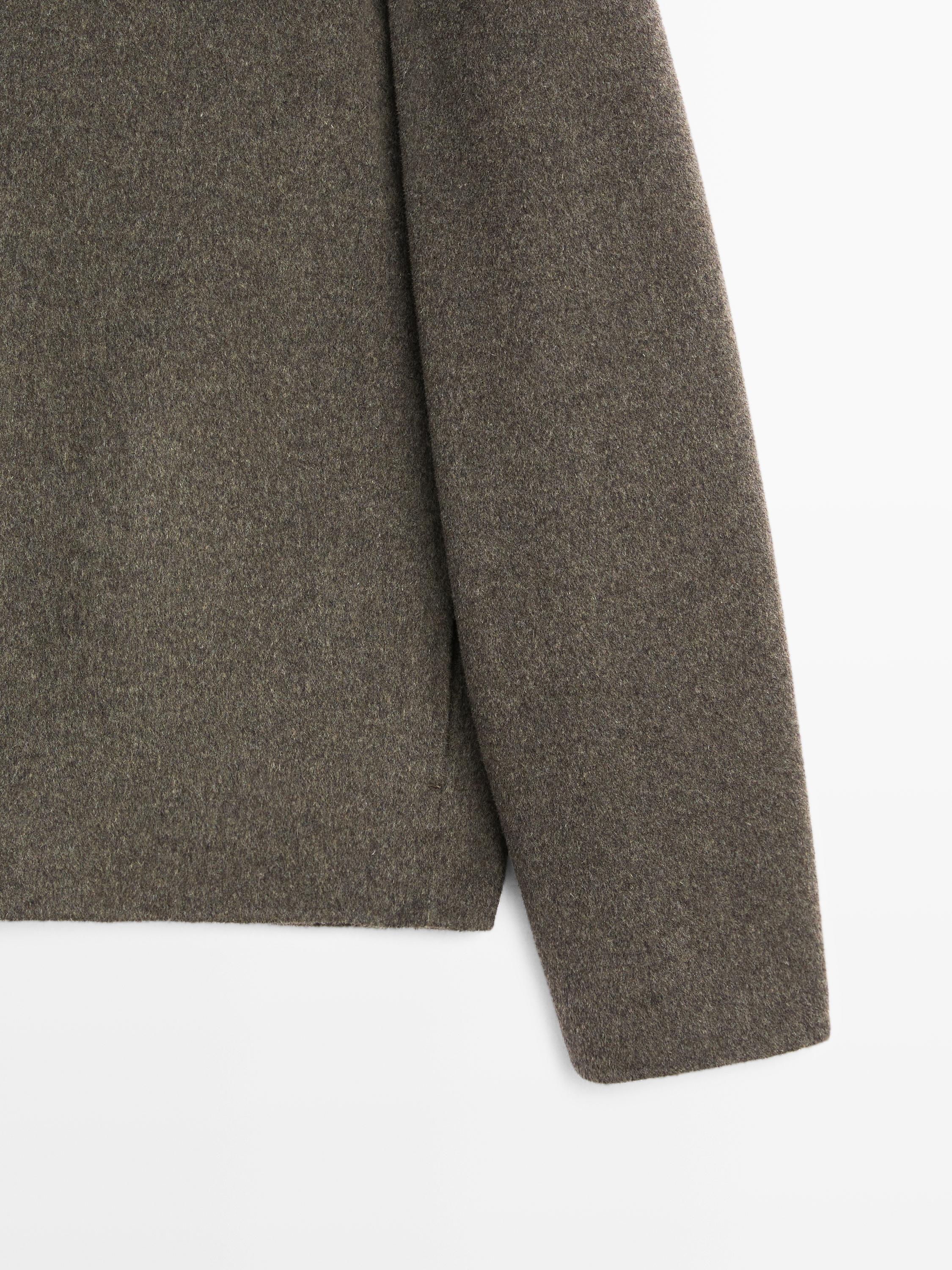 Wool blend bomber jacket