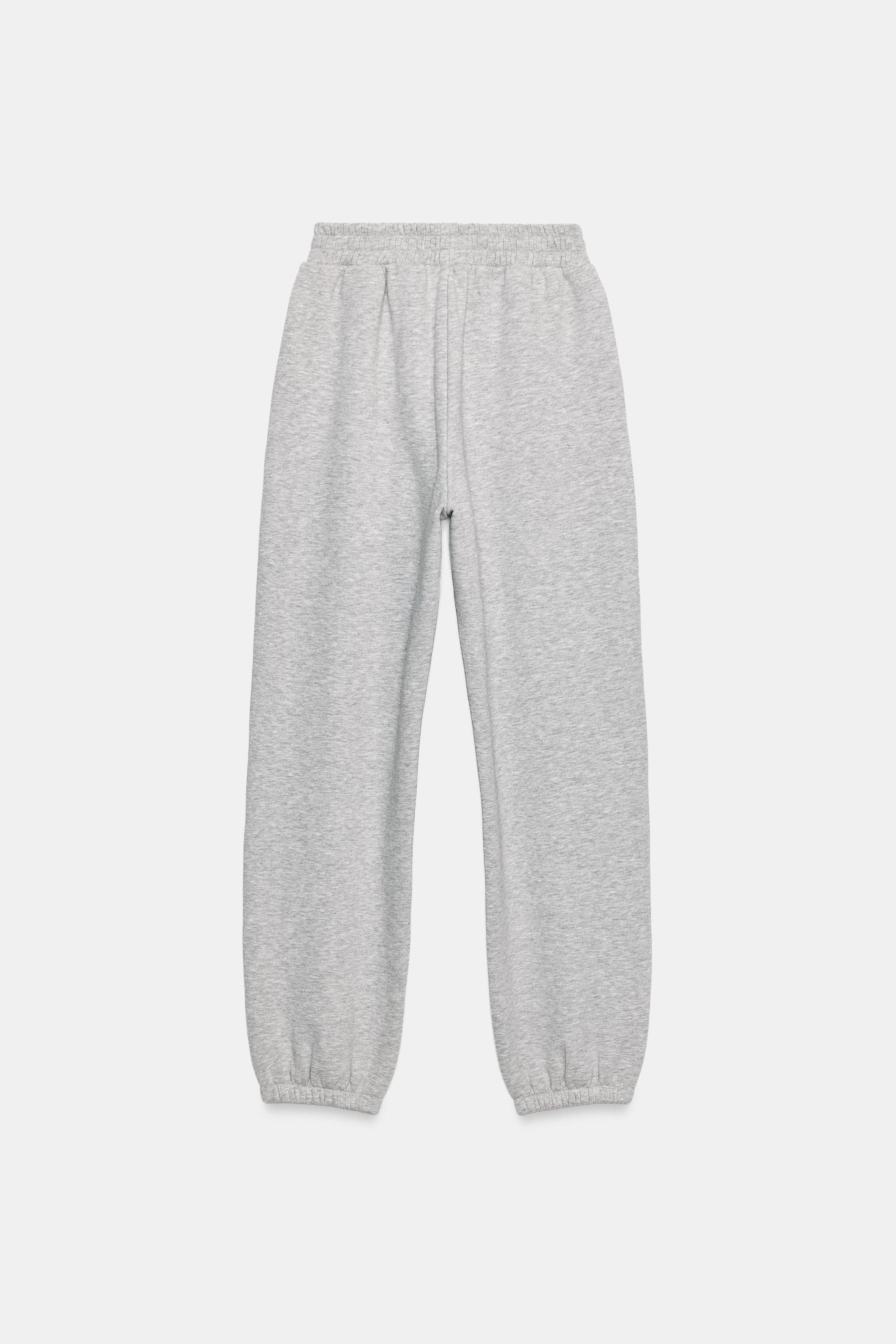 PANTALON EN MOLLETON À BANDE CONTRASTE